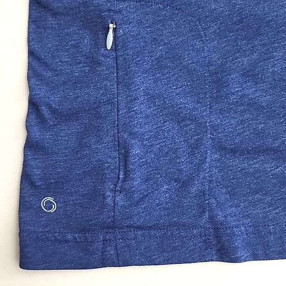 MEC Women's Heathered Blue Activewear Long Sleeves Top Scoop Neck Size Medium - Picture 6 of 11